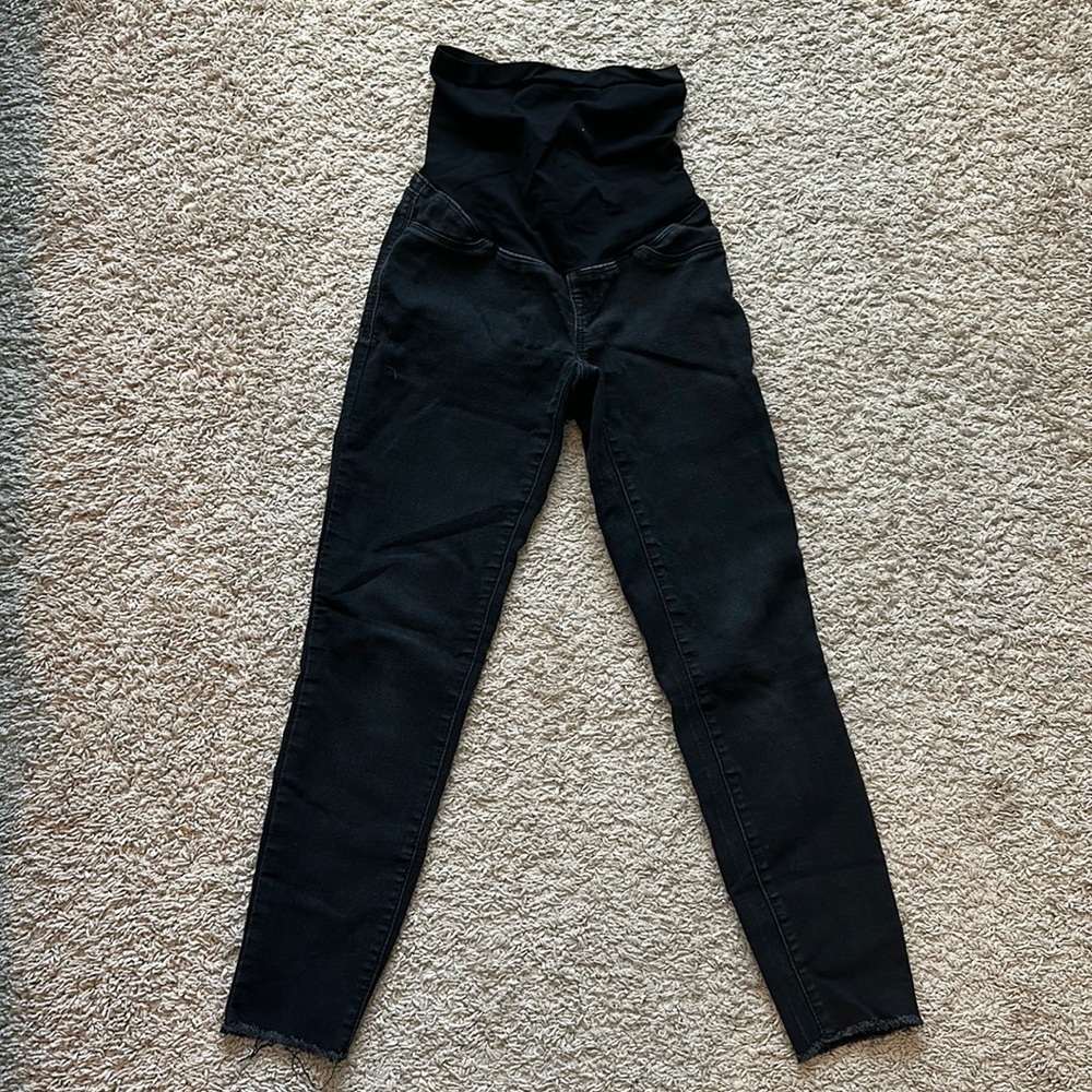 1822 Denim Black High-Waist Maternity Skinny Jeans
